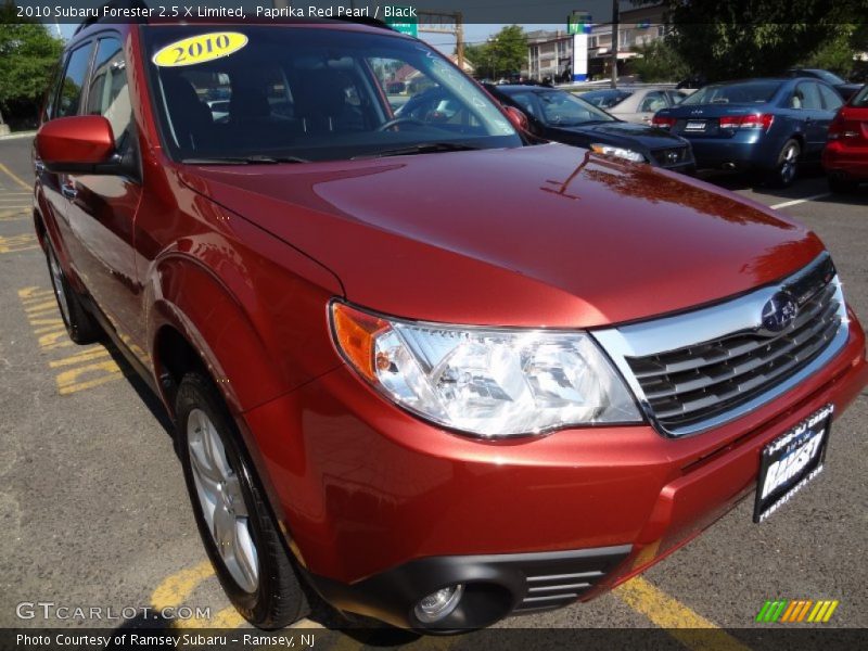 Paprika Red Pearl / Black 2010 Subaru Forester 2.5 X Limited
