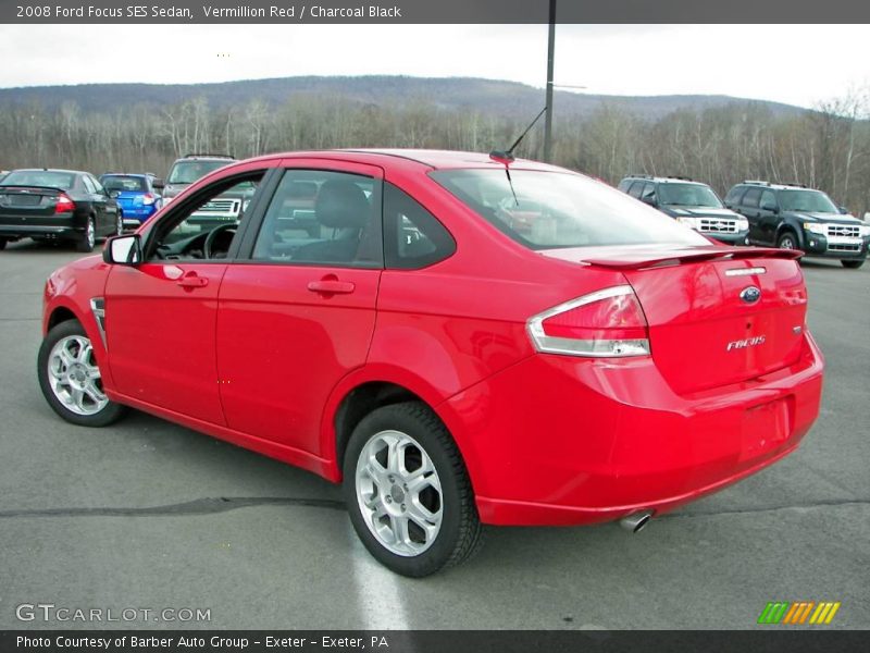 Vermillion Red / Charcoal Black 2008 Ford Focus SES Sedan