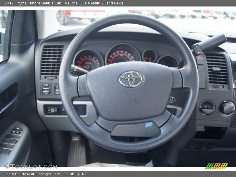 Nautical Blue Metallic / Sand Beige 2012 Toyota Tundra Double Cab