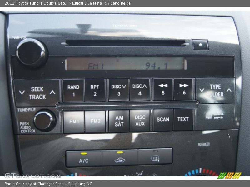 Nautical Blue Metallic / Sand Beige 2012 Toyota Tundra Double Cab