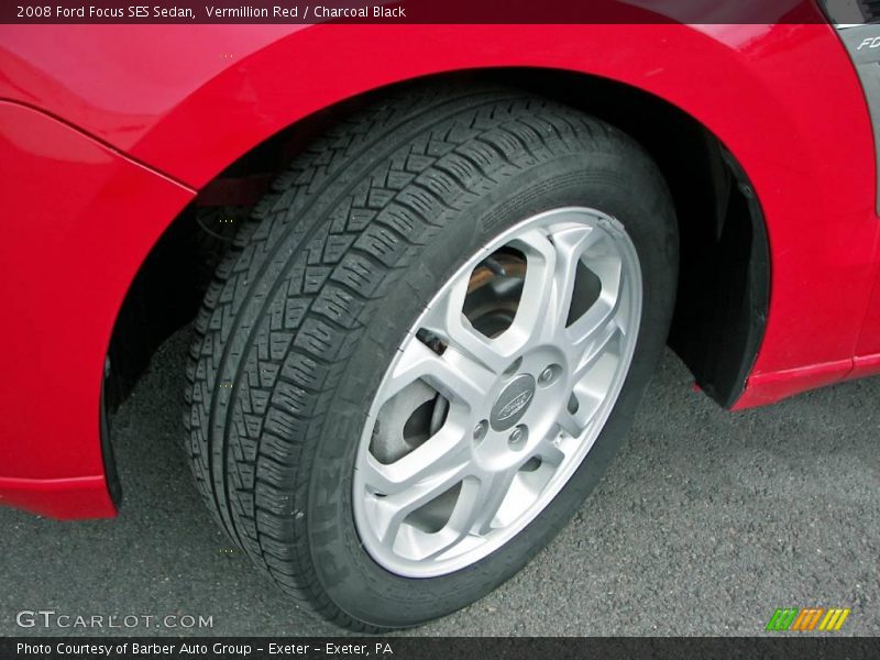 Vermillion Red / Charcoal Black 2008 Ford Focus SES Sedan
