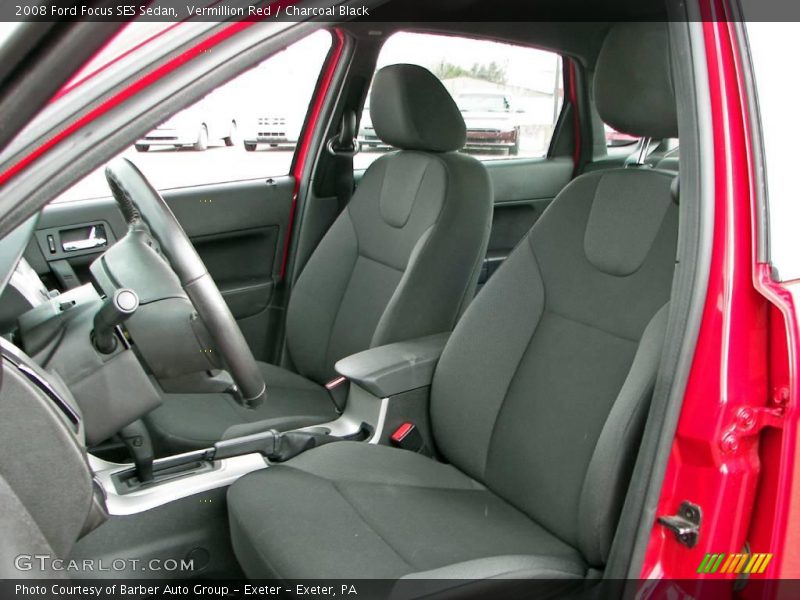 Vermillion Red / Charcoal Black 2008 Ford Focus SES Sedan