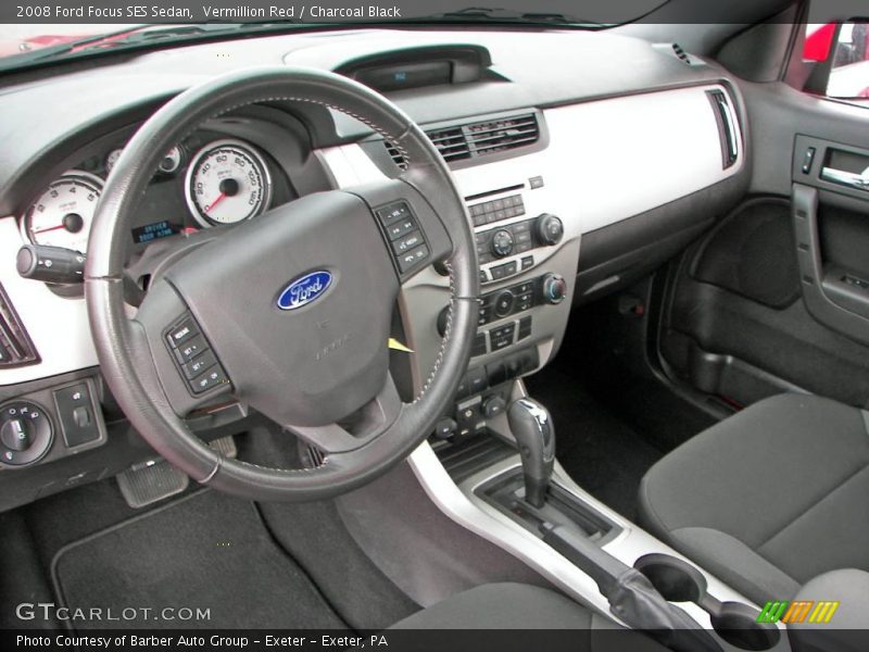 Vermillion Red / Charcoal Black 2008 Ford Focus SES Sedan