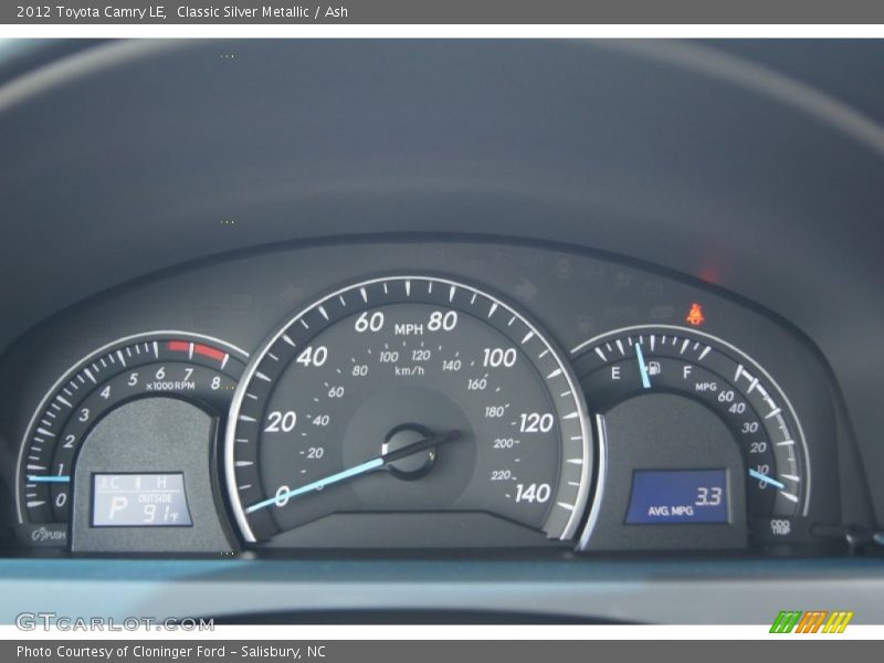 Classic Silver Metallic / Ash 2012 Toyota Camry LE