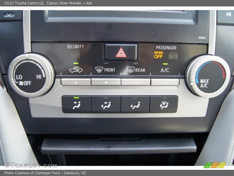 Classic Silver Metallic / Ash 2012 Toyota Camry LE