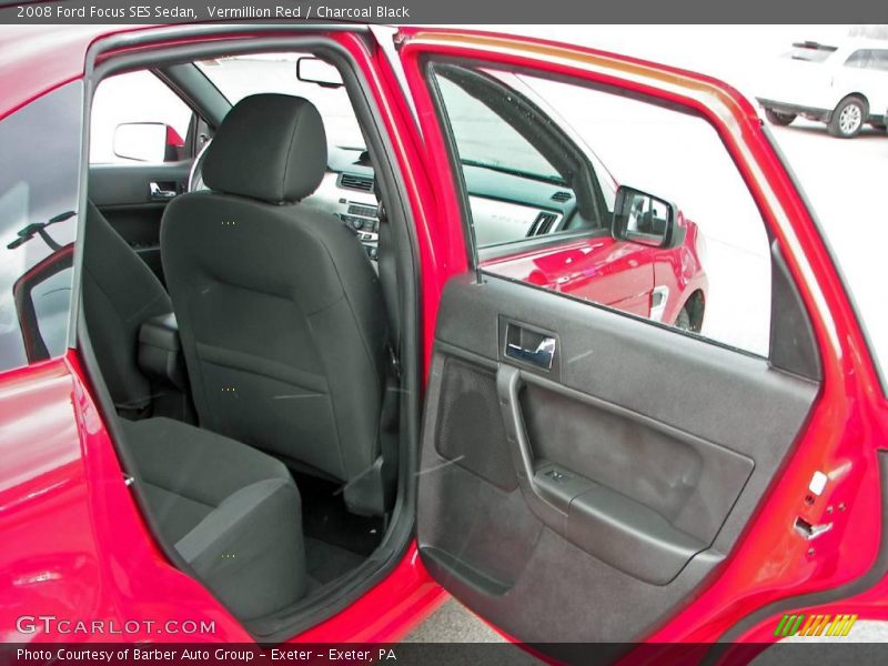 Vermillion Red / Charcoal Black 2008 Ford Focus SES Sedan