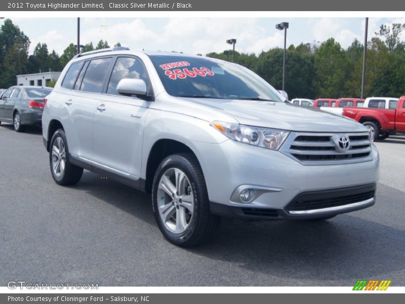 Classic Silver Metallic / Black 2012 Toyota Highlander Limited