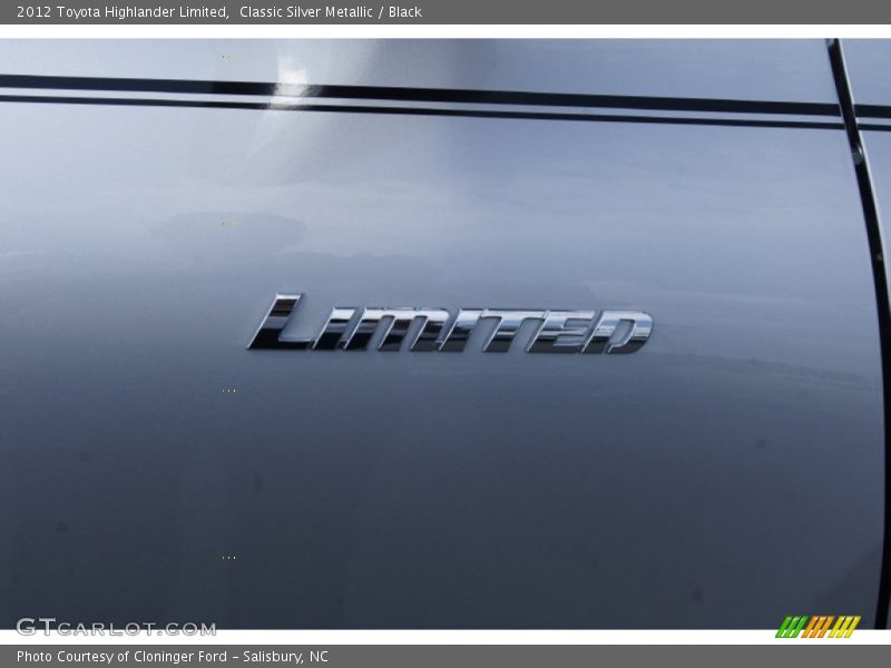 Classic Silver Metallic / Black 2012 Toyota Highlander Limited