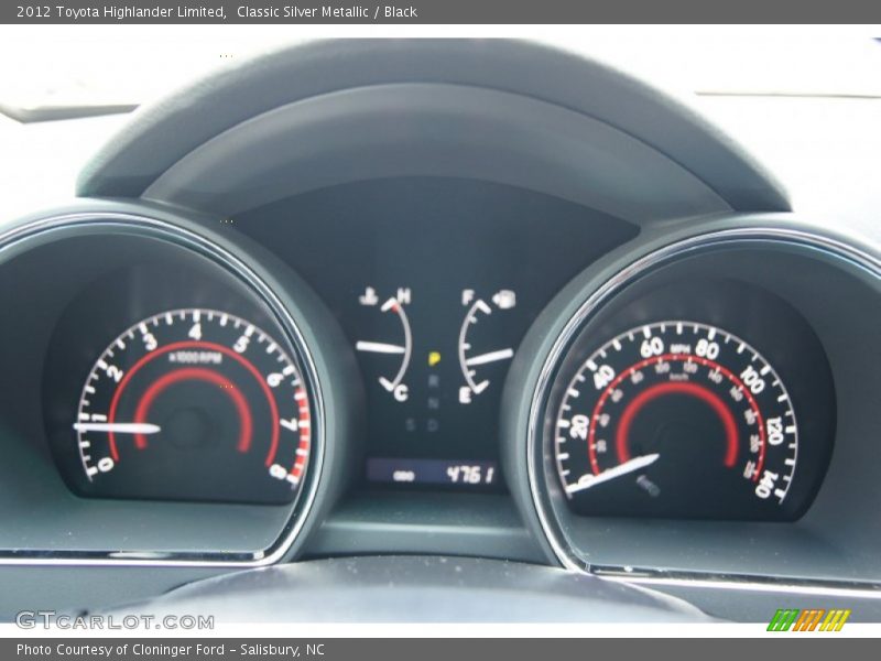 Classic Silver Metallic / Black 2012 Toyota Highlander Limited