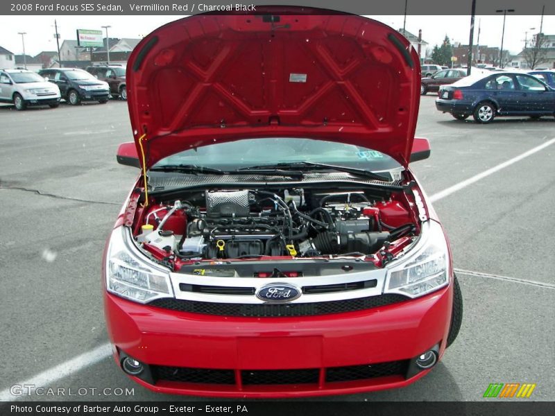 Vermillion Red / Charcoal Black 2008 Ford Focus SES Sedan