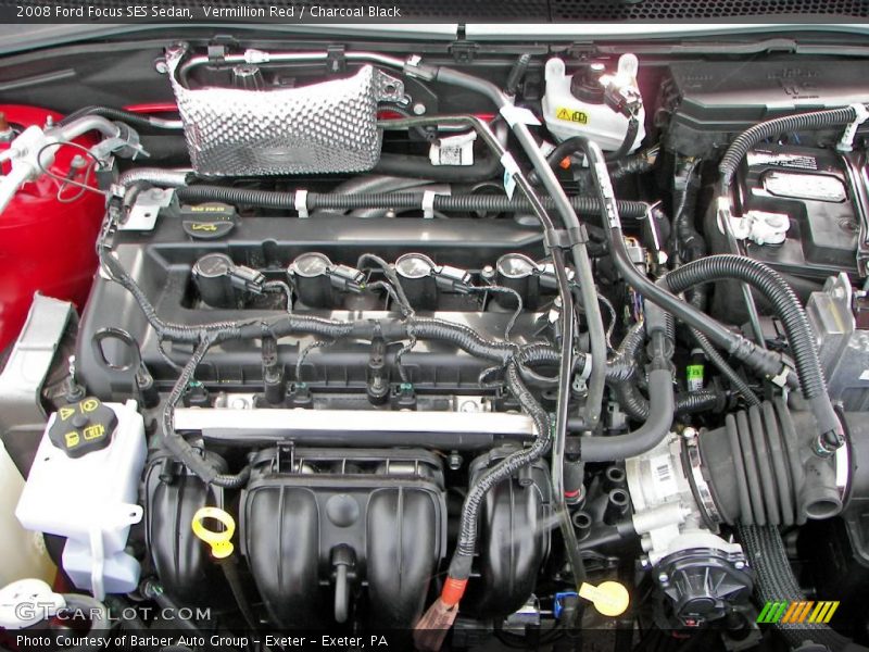 Vermillion Red / Charcoal Black 2008 Ford Focus SES Sedan