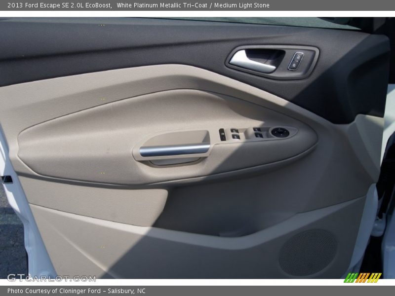 White Platinum Metallic Tri-Coat / Medium Light Stone 2013 Ford Escape SE 2.0L EcoBoost