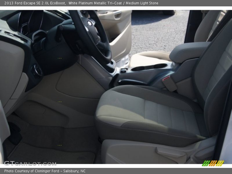 White Platinum Metallic Tri-Coat / Medium Light Stone 2013 Ford Escape SE 2.0L EcoBoost
