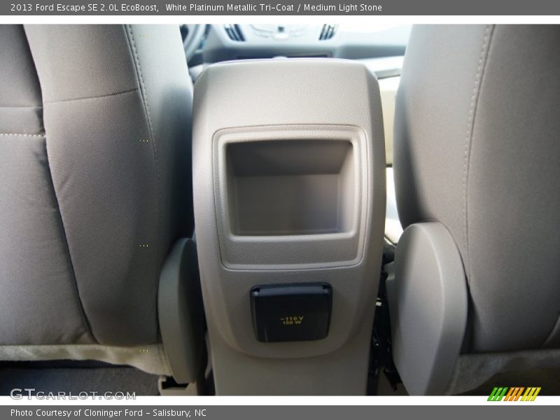 White Platinum Metallic Tri-Coat / Medium Light Stone 2013 Ford Escape SE 2.0L EcoBoost