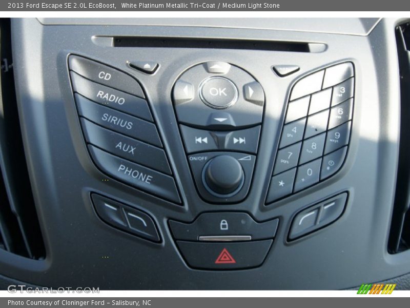 White Platinum Metallic Tri-Coat / Medium Light Stone 2013 Ford Escape SE 2.0L EcoBoost