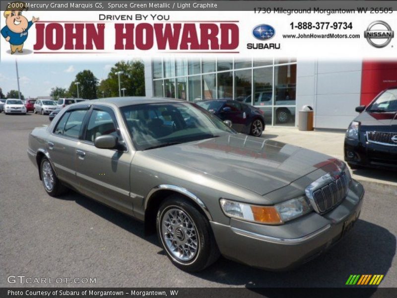 Spruce Green Metallic / Light Graphite 2000 Mercury Grand Marquis GS