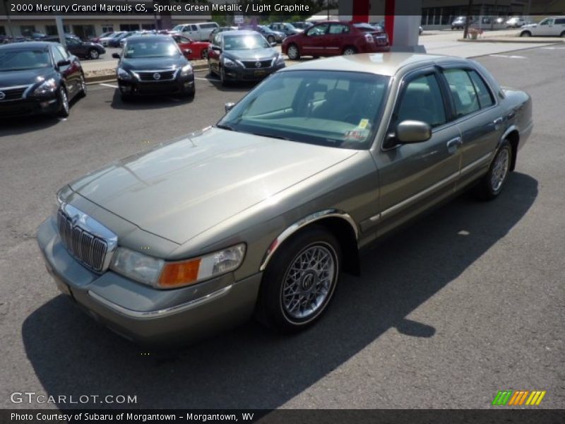 Spruce Green Metallic / Light Graphite 2000 Mercury Grand Marquis GS