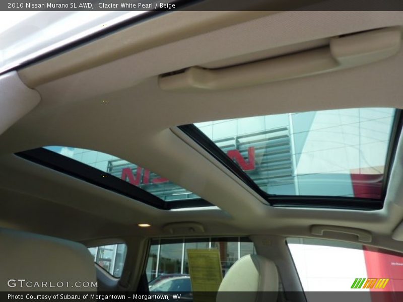 Glacier White Pearl / Beige 2010 Nissan Murano SL AWD