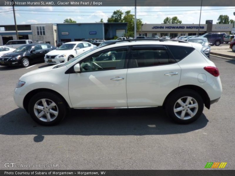 Glacier White Pearl / Beige 2010 Nissan Murano SL AWD