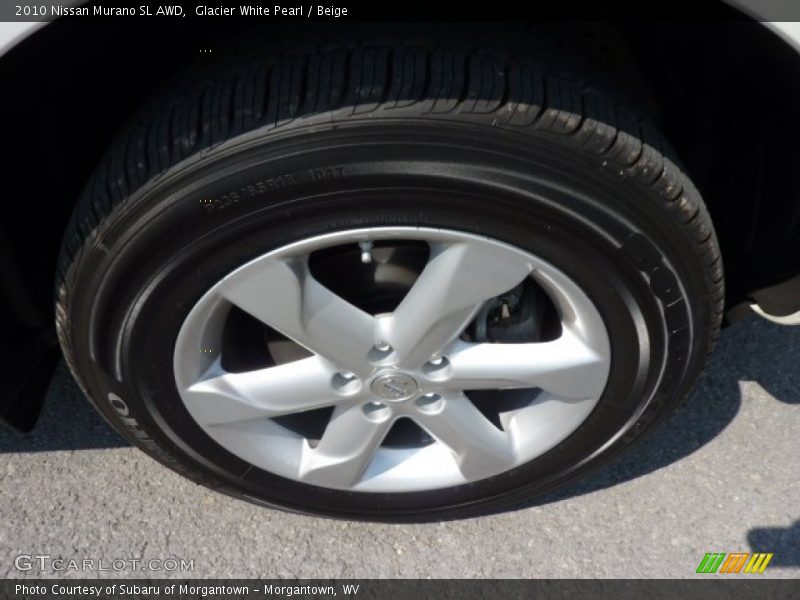 Glacier White Pearl / Beige 2010 Nissan Murano SL AWD