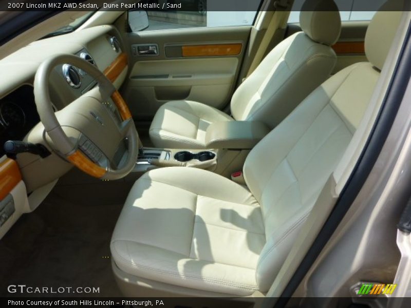 Front Seat of 2007 MKZ AWD Sedan