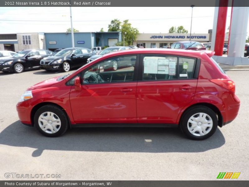 Red Alert / Charcoal 2012 Nissan Versa 1.8 S Hatchback