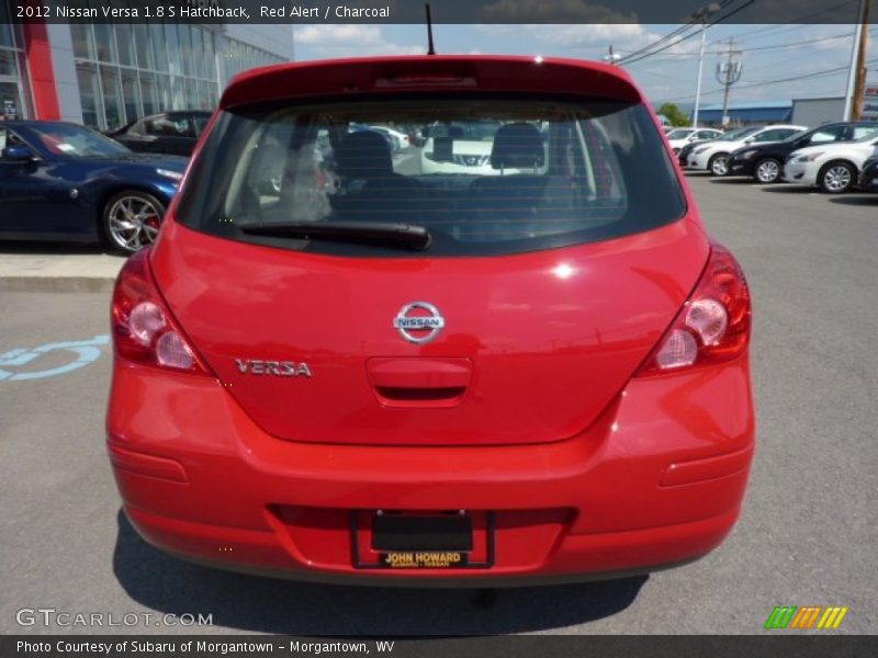 Red Alert / Charcoal 2012 Nissan Versa 1.8 S Hatchback