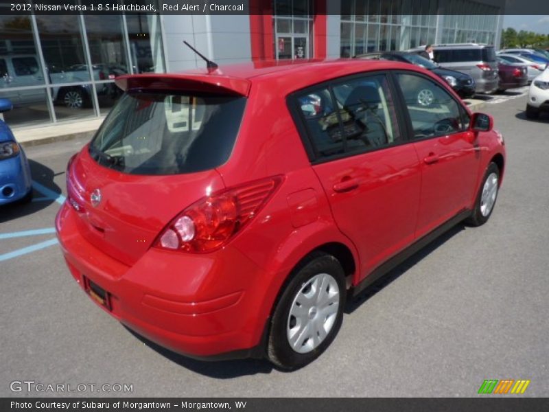 Red Alert / Charcoal 2012 Nissan Versa 1.8 S Hatchback