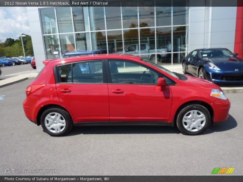 Red Alert / Charcoal 2012 Nissan Versa 1.8 S Hatchback