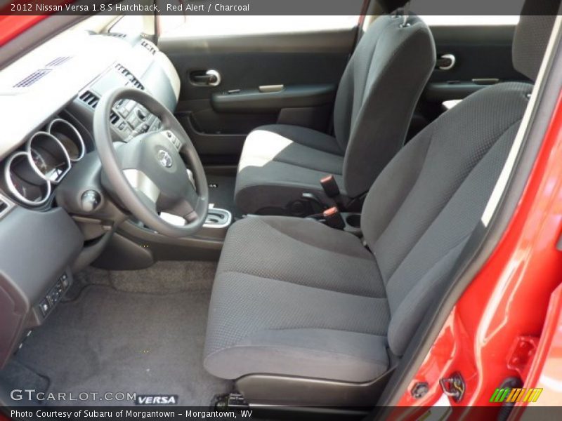 Red Alert / Charcoal 2012 Nissan Versa 1.8 S Hatchback