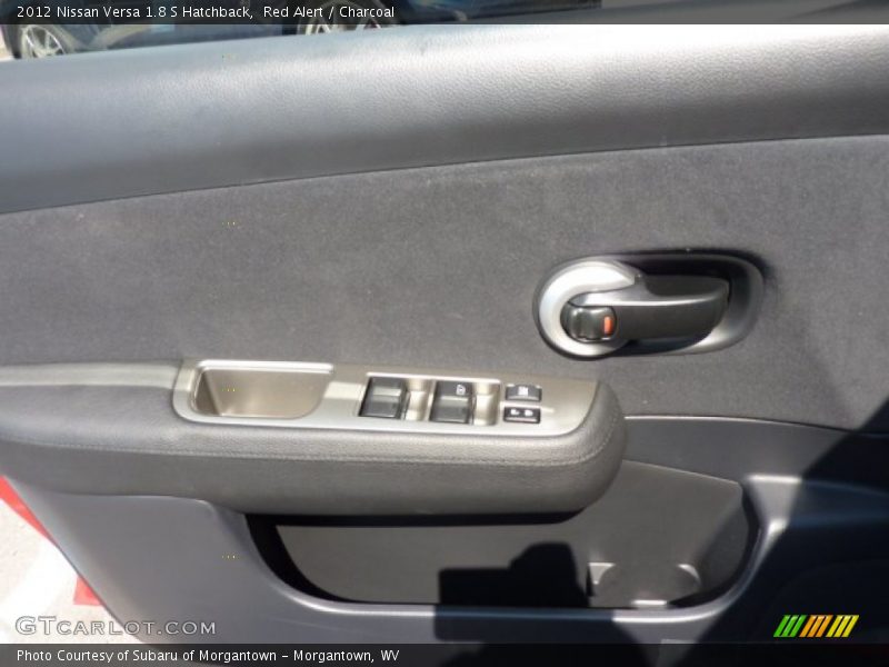 Red Alert / Charcoal 2012 Nissan Versa 1.8 S Hatchback