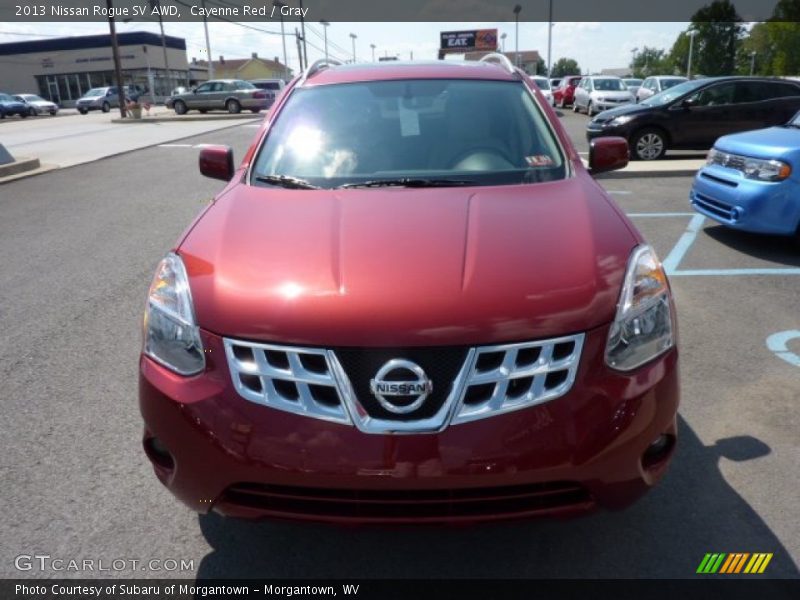 Cayenne Red / Gray 2013 Nissan Rogue SV AWD