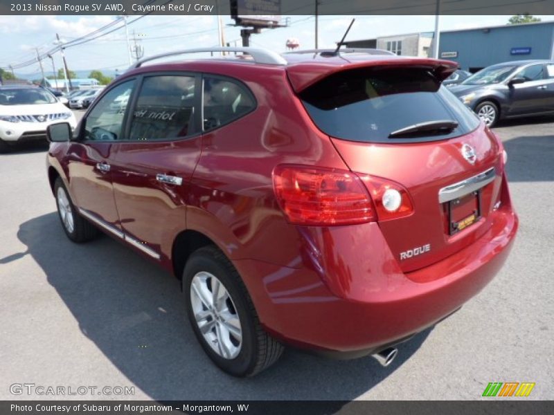 Cayenne Red / Gray 2013 Nissan Rogue SV AWD