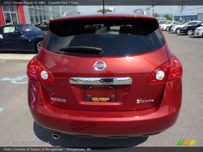 Cayenne Red / Gray 2013 Nissan Rogue SV AWD