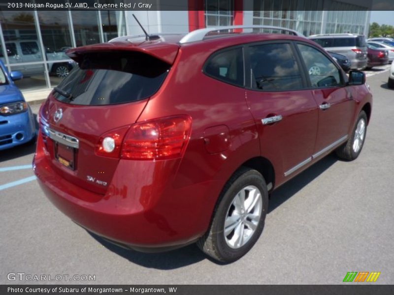 Cayenne Red / Gray 2013 Nissan Rogue SV AWD