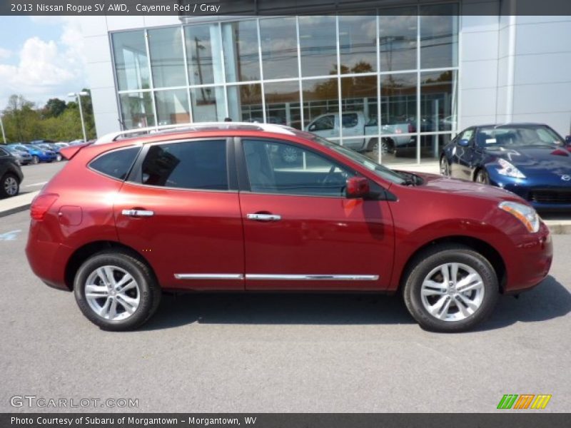 Cayenne Red / Gray 2013 Nissan Rogue SV AWD