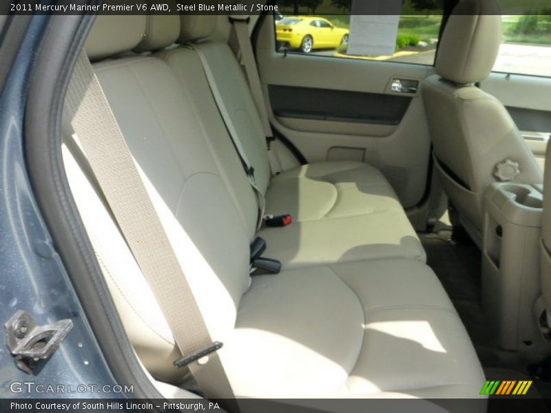 Steel Blue Metallic / Stone 2011 Mercury Mariner Premier V6 AWD