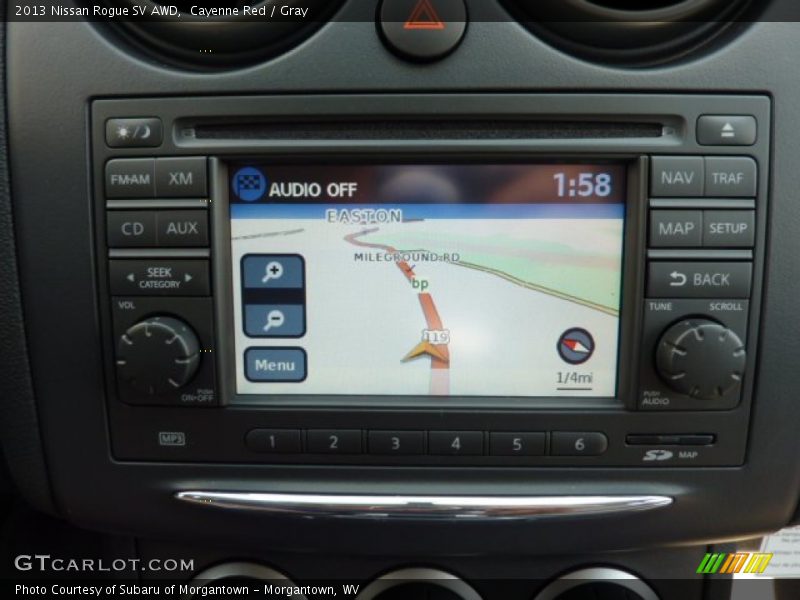 Cayenne Red / Gray 2013 Nissan Rogue SV AWD