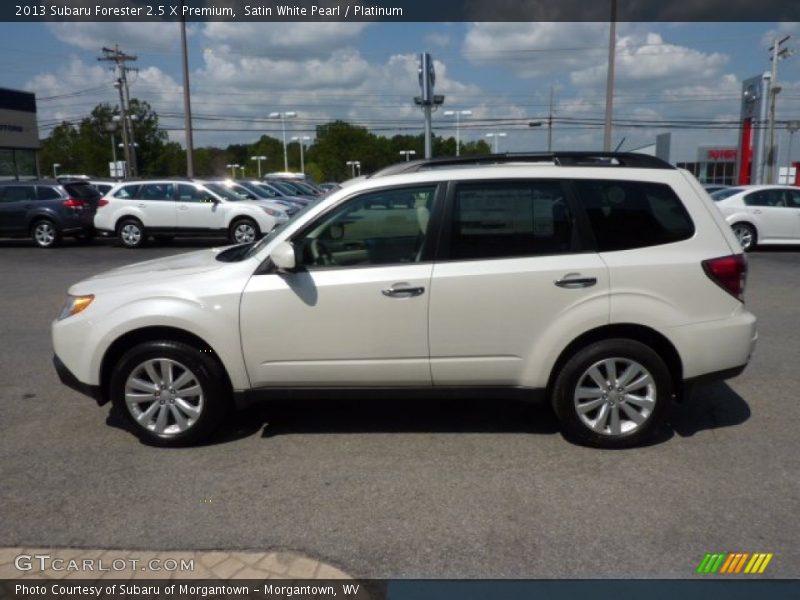 Satin White Pearl / Platinum 2013 Subaru Forester 2.5 X Premium