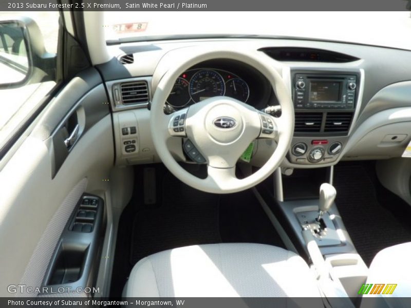 Satin White Pearl / Platinum 2013 Subaru Forester 2.5 X Premium
