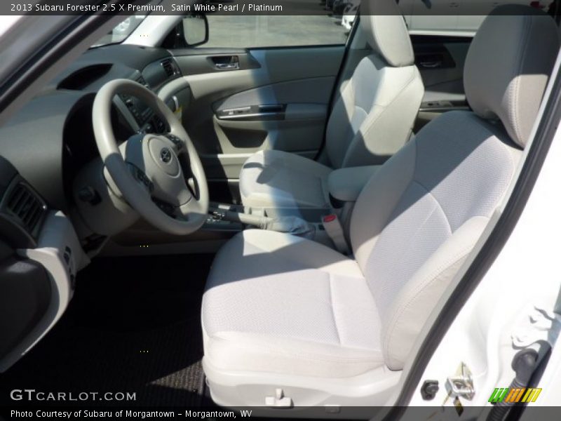 Satin White Pearl / Platinum 2013 Subaru Forester 2.5 X Premium