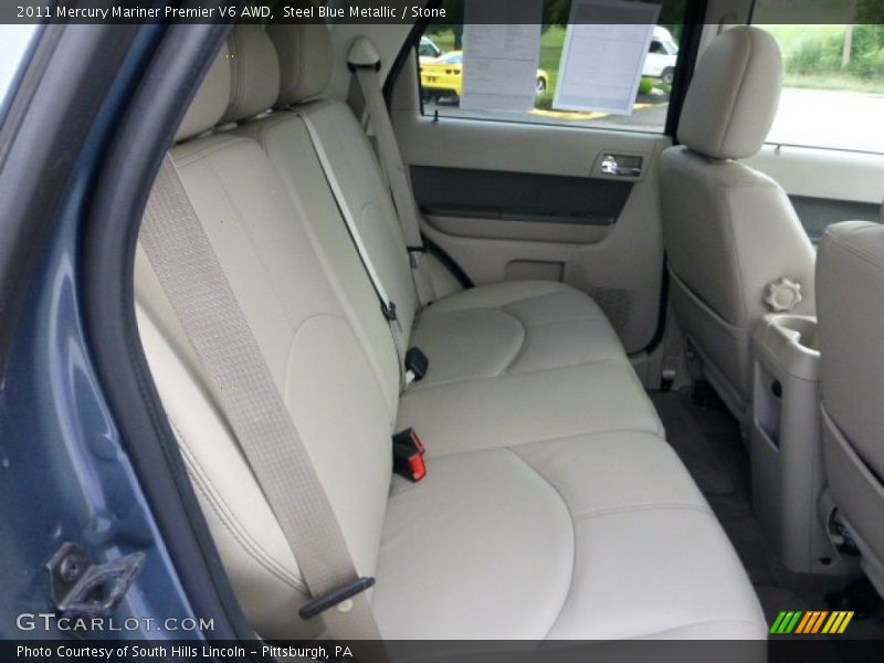Steel Blue Metallic / Stone 2011 Mercury Mariner Premier V6 AWD
