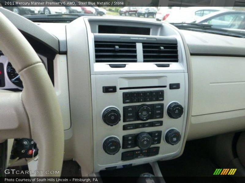 Steel Blue Metallic / Stone 2011 Mercury Mariner Premier V6 AWD