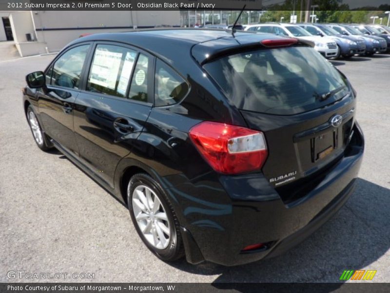 Obsidian Black Pearl / Ivory 2012 Subaru Impreza 2.0i Premium 5 Door