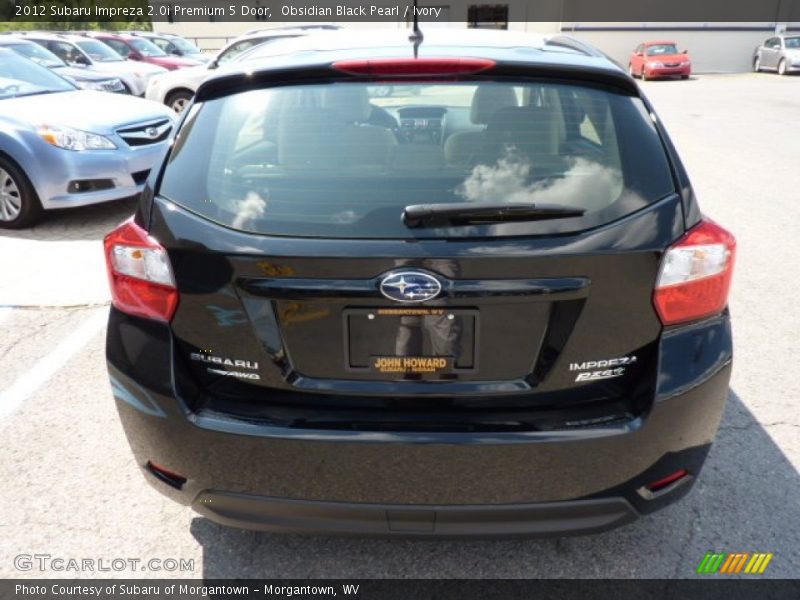 Obsidian Black Pearl / Ivory 2012 Subaru Impreza 2.0i Premium 5 Door