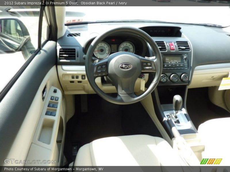 Obsidian Black Pearl / Ivory 2012 Subaru Impreza 2.0i Premium 5 Door