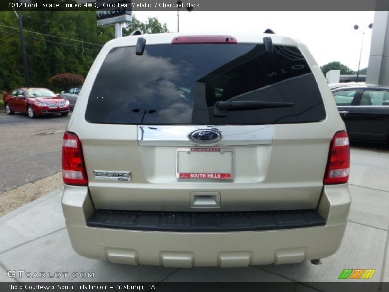 Gold Leaf Metallic / Charcoal Black 2012 Ford Escape Limited 4WD