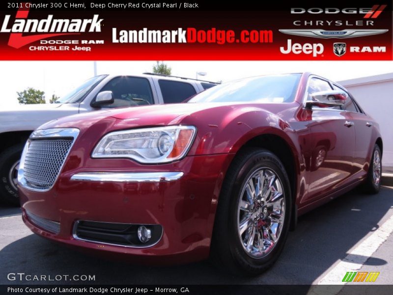 Deep Cherry Red Crystal Pearl / Black 2011 Chrysler 300 C Hemi
