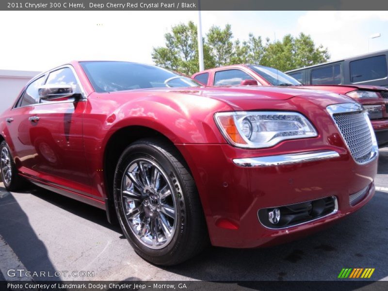 Deep Cherry Red Crystal Pearl / Black 2011 Chrysler 300 C Hemi