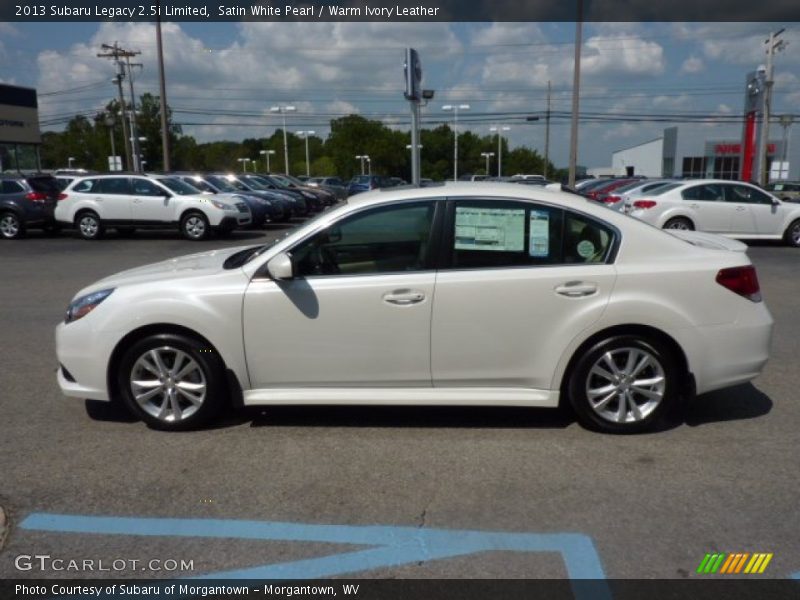 Satin White Pearl / Warm Ivory Leather 2013 Subaru Legacy 2.5i Limited